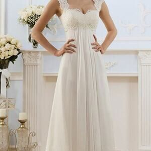 Vicky & Lucas Sleeveless Square Neck Backless Maxi Dress Lace Front White Large